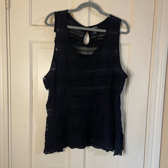 TORRID Black Lace Sleeveless Tank Top Size 3X Pretty Casual Night Out - Picture 1 of 8